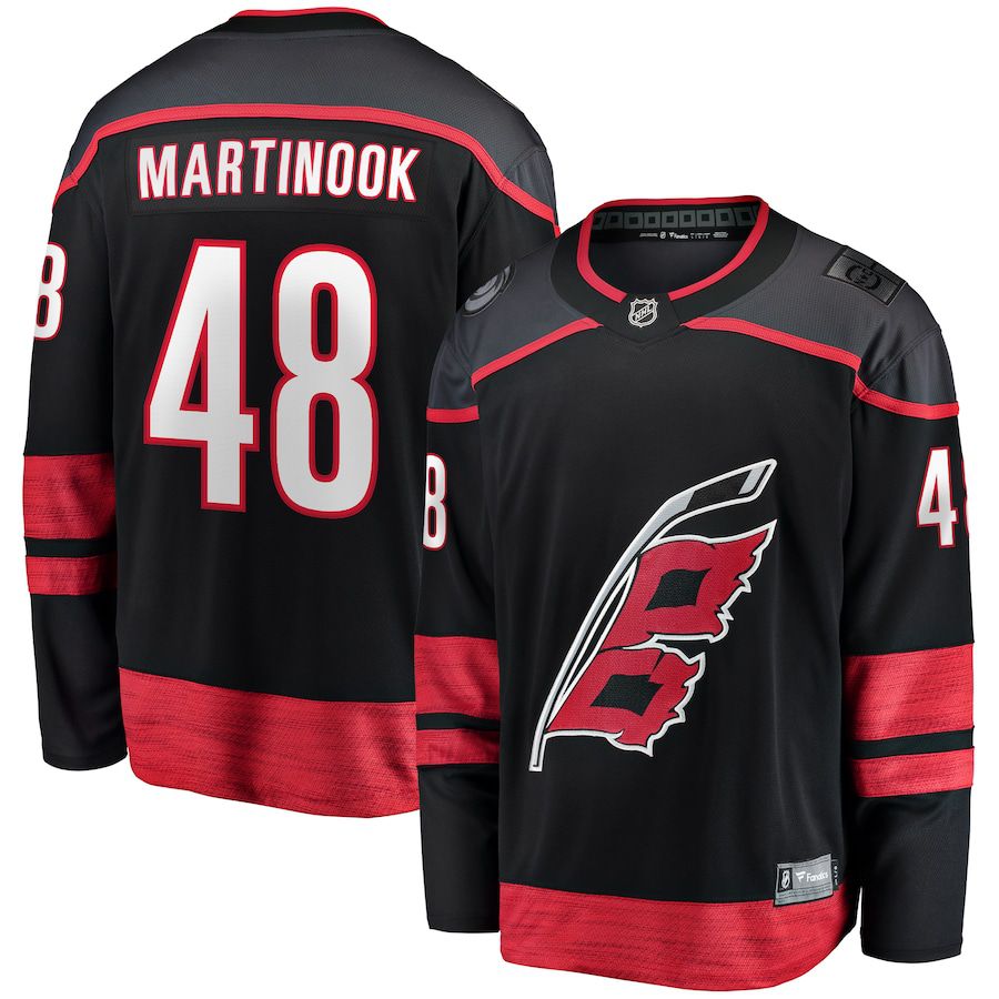 Men Carolina Hurricanes #48 Jordan Martinook Fanatics Branded Black Home Breakaway NHL Jersey->carolina hurricanes->NHL Jersey